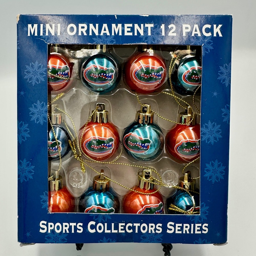 Florida Gators Mini Christmas Ornaments 12 Pack Topperscot Sports Series Blue